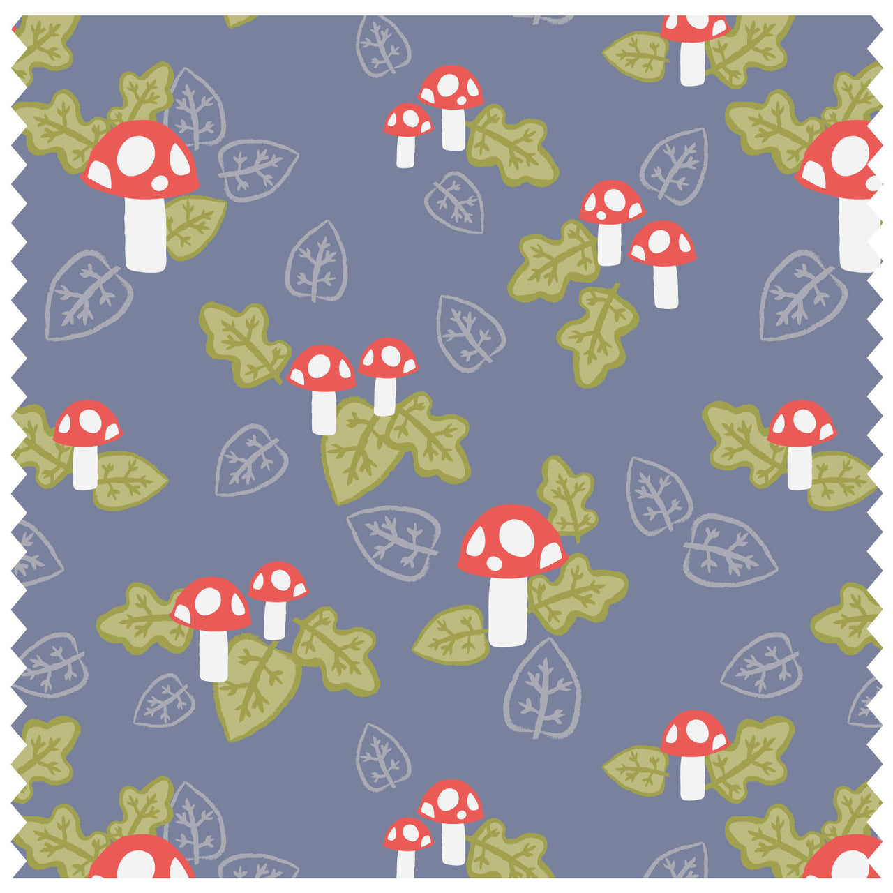 Toadstools Forest Floor Slate Grey Roller Blind [319]
