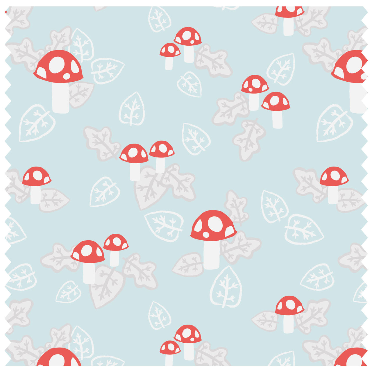 Toadstools Forest Floor Light Blue Roller Blind [320]