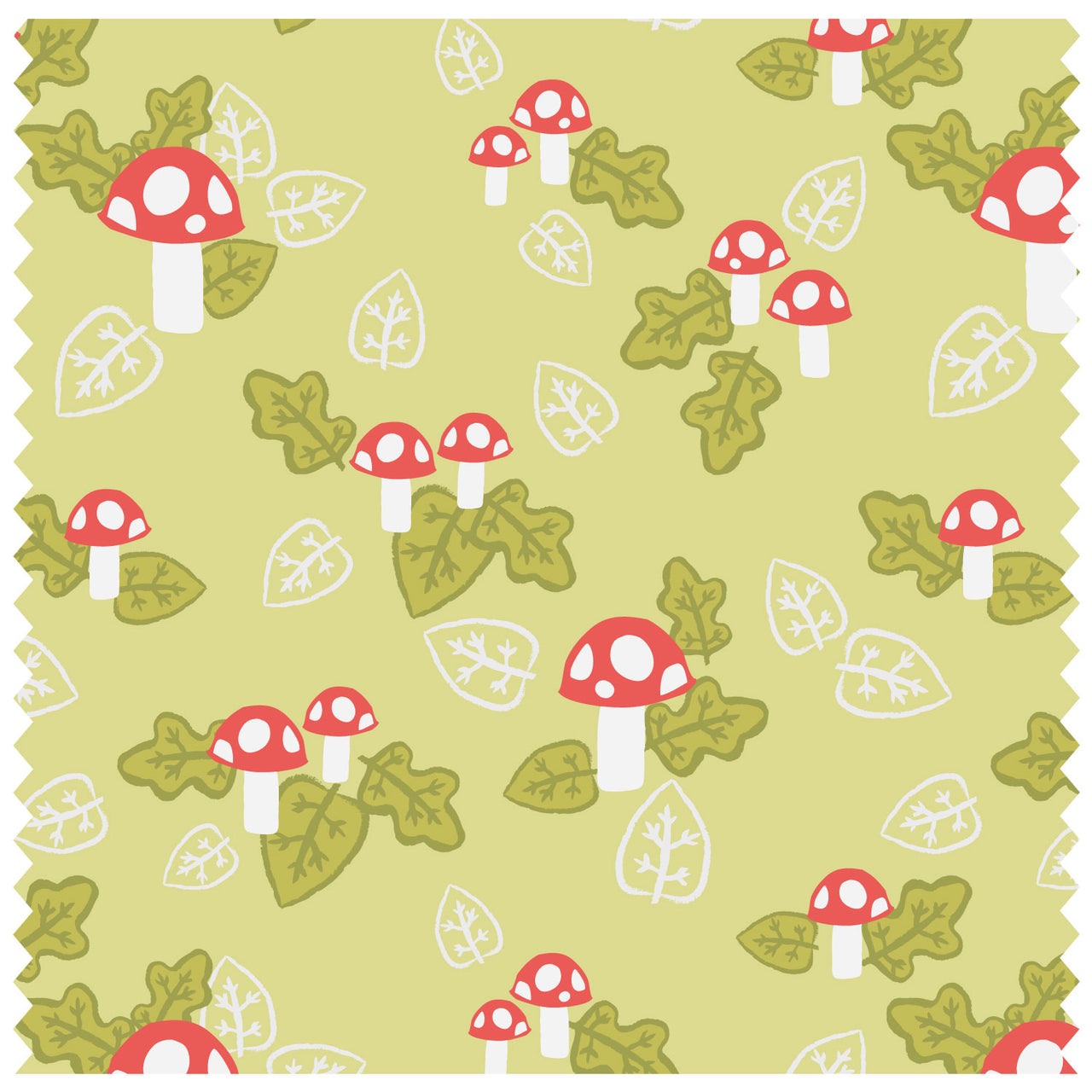 Toadstools Forest Floor Light Green Roller Blind [321]