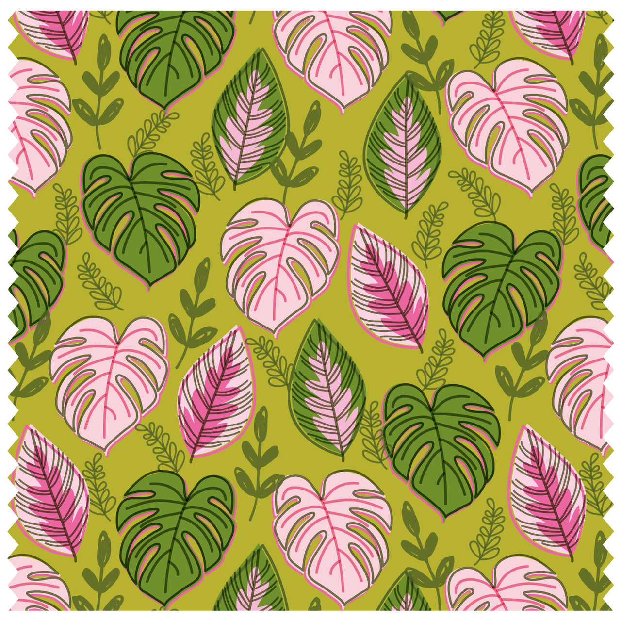 Tropical Leaves Green Roller Blind [339]
