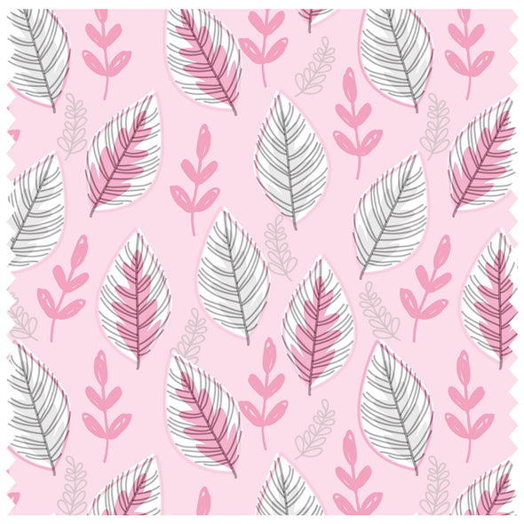 Rubber Leaves Pink Roller Blind [342]