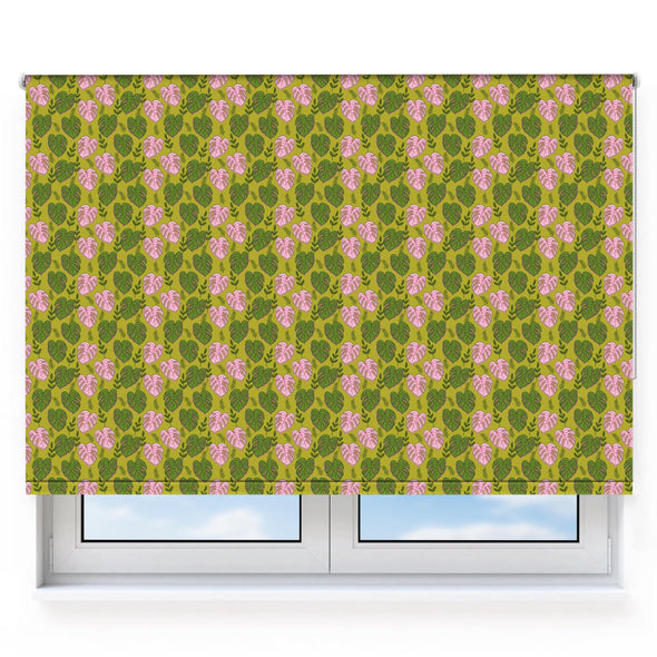 Cheese Leaves Green Roller Blind [347]