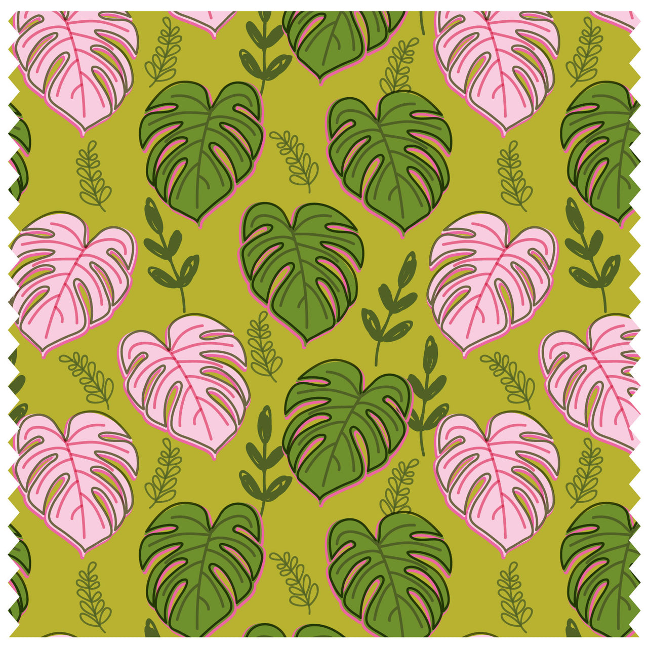 Cheese Leaves Green Roller Blind [347]