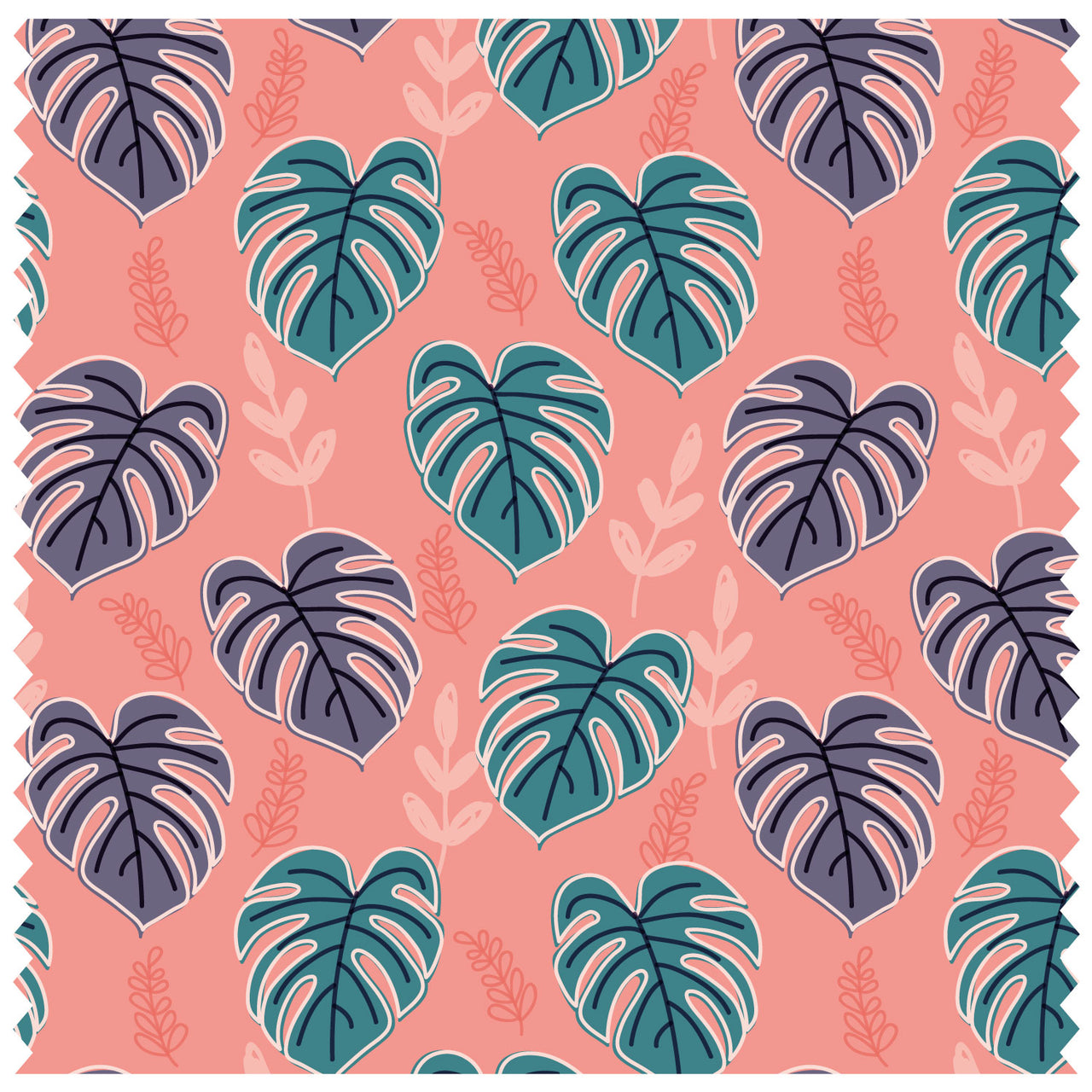 Cheese Leaves Coral Roller Blind [348]