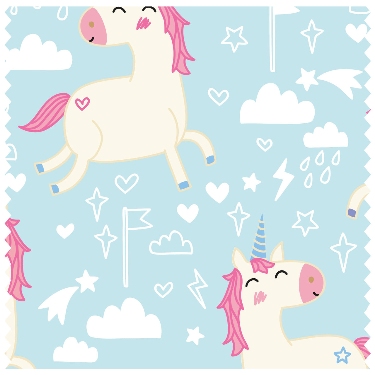 Illustrated Blue Unicorn Roller Blind [358]