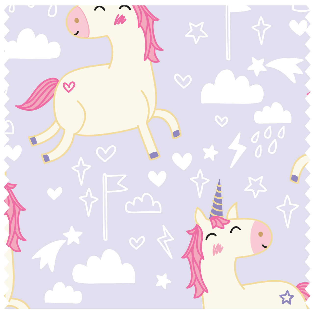 Illustrated Purple Unicorn Roller Blind [360]