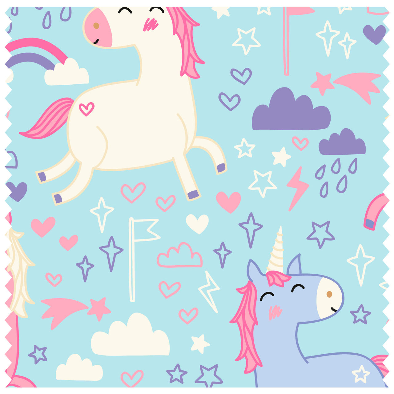 Illustrated Blue Unicorn Roller Blind [361]