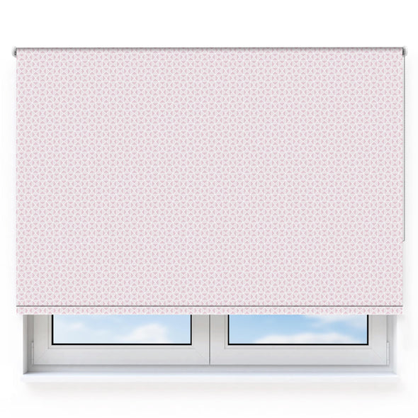 Baby Pink Checkered Tiles Roller Blind [375]