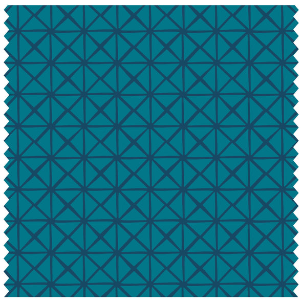 Teal Checkered Tiles Roller Blind [377]