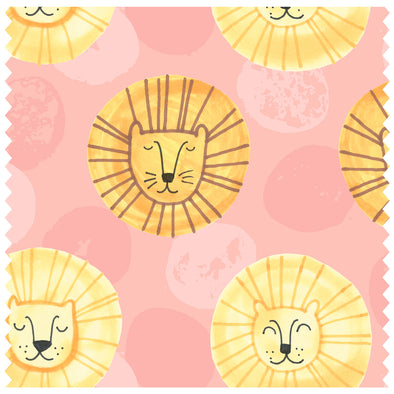 Happy Lions, Pink Roller Blind [410]
