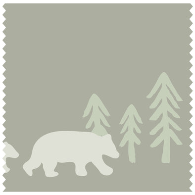 Bear & Mountains Green Roller Blind [509]