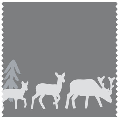 Deer & Mountains Dark Grey Roller Blind [514]