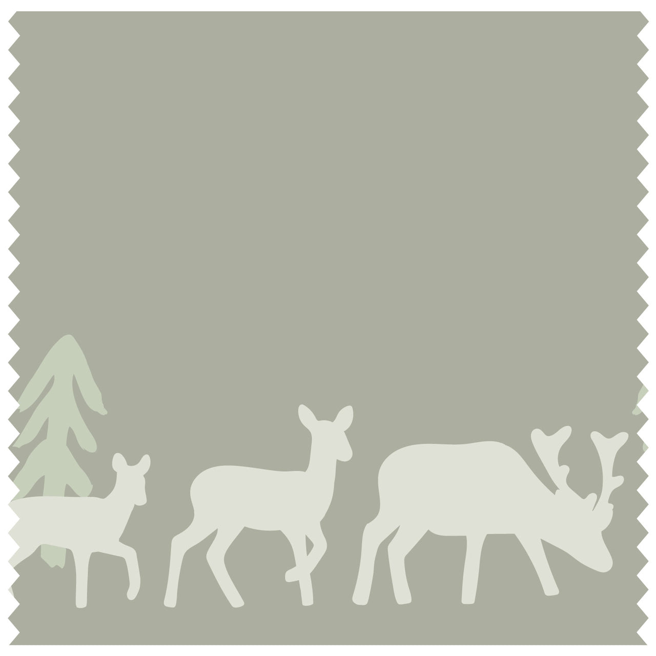 Deer & Mountains Green Roller Blind [516]
