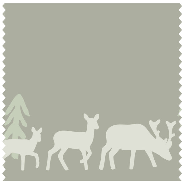 Deer & Mountains Green Roller Blind [516]