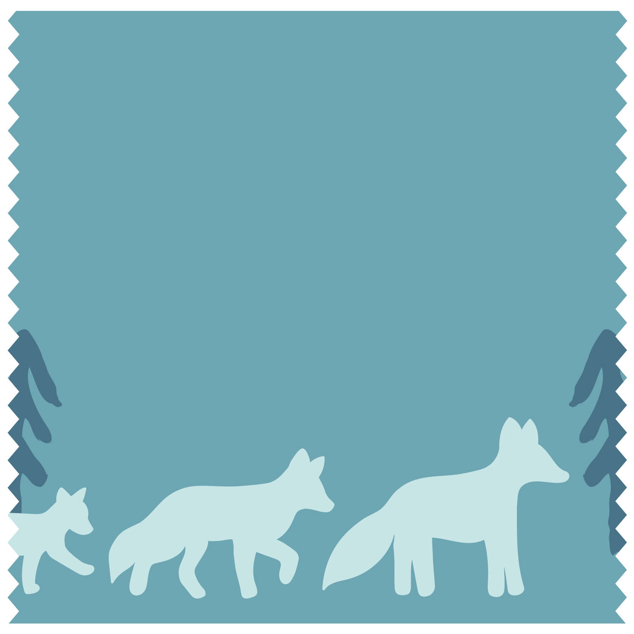 Fox & Mountains Blue Tones Roller Blind [521]