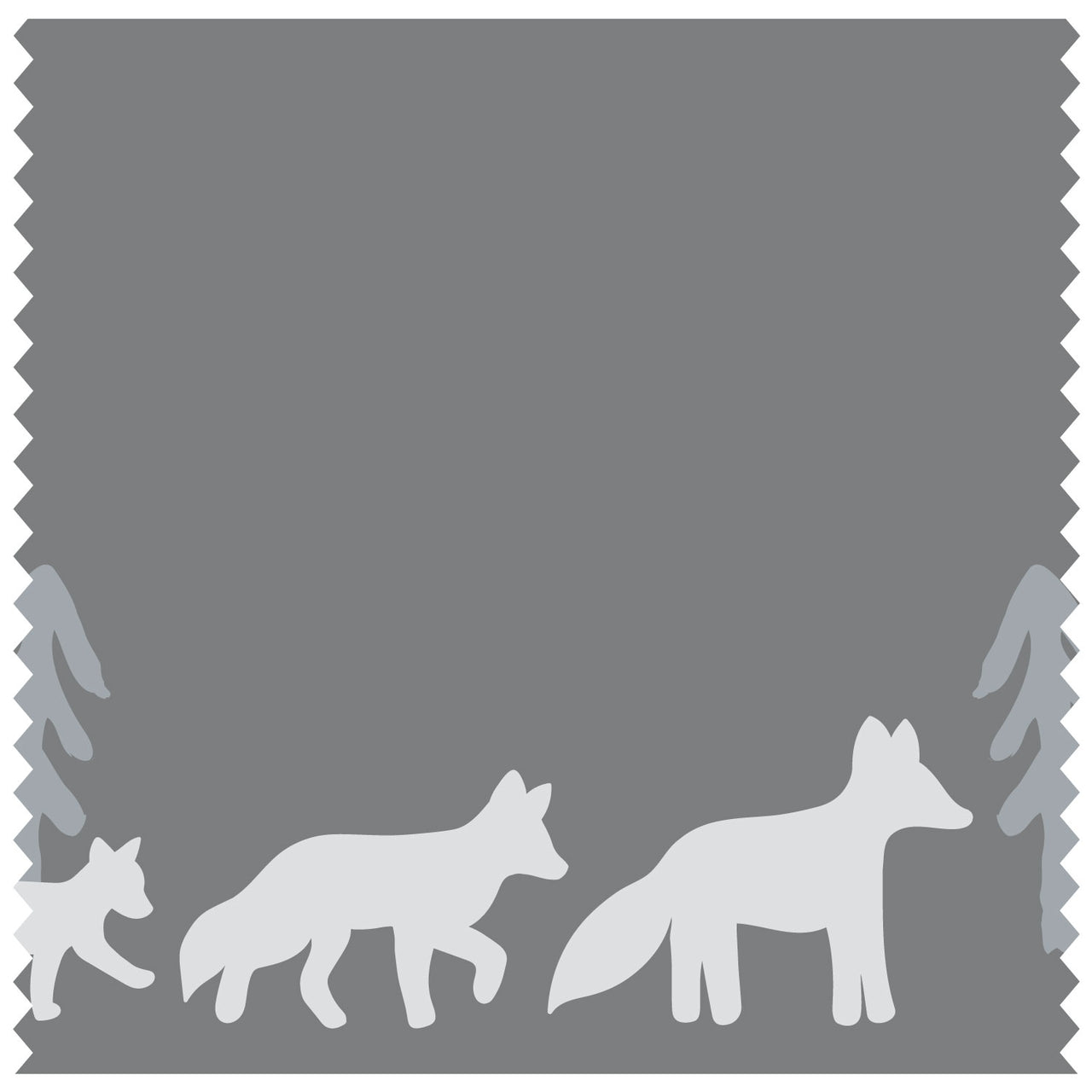 Fox & Mountains Dark Grey Roller Blind [522]