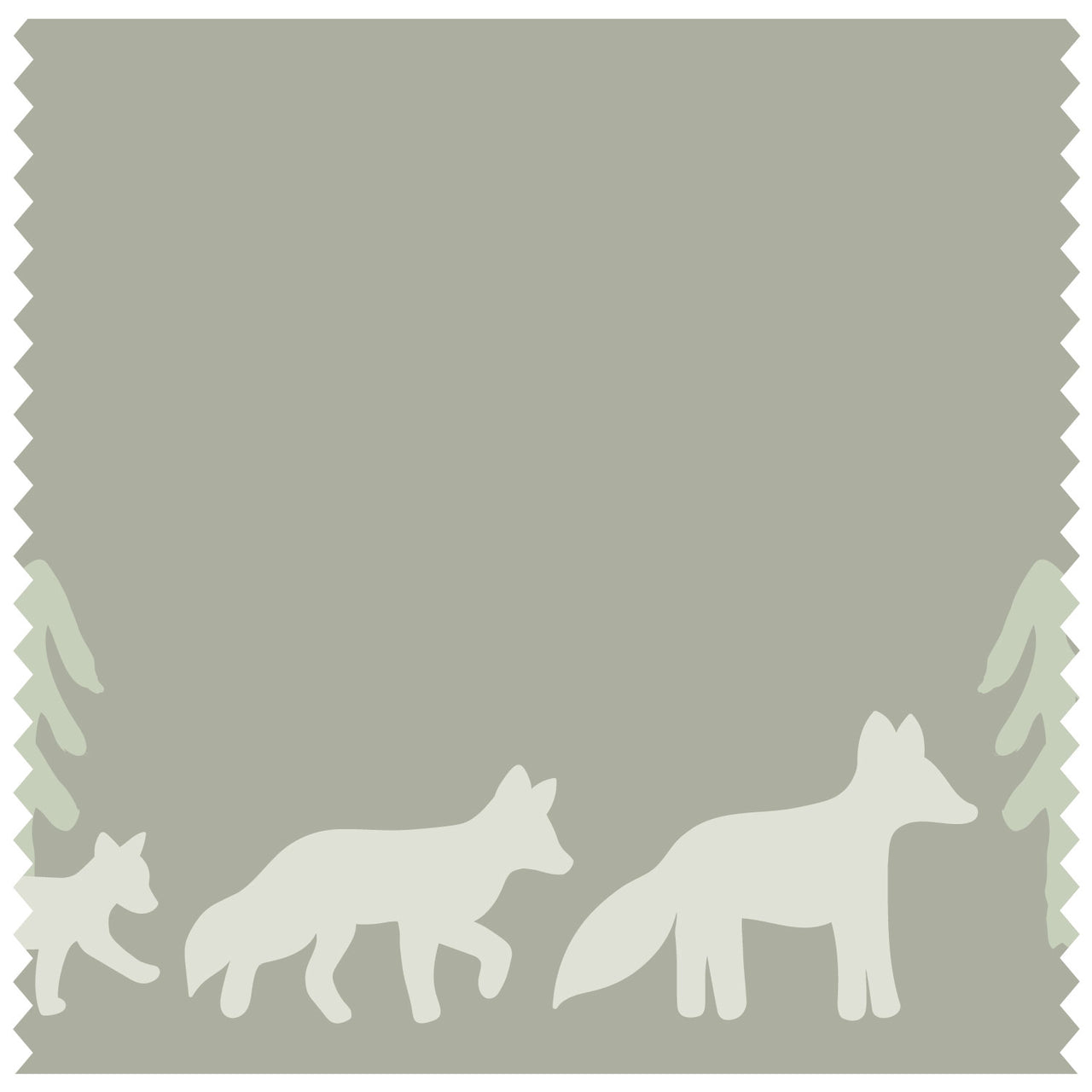 Fox & Mountains Green Roller Blind [524]