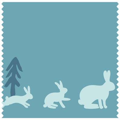 Rabbit & Mountains Blue Tones Roller Blind [529]