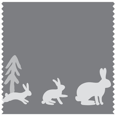 Rabbit & Mountains Dark Grey Roller Blind [530]