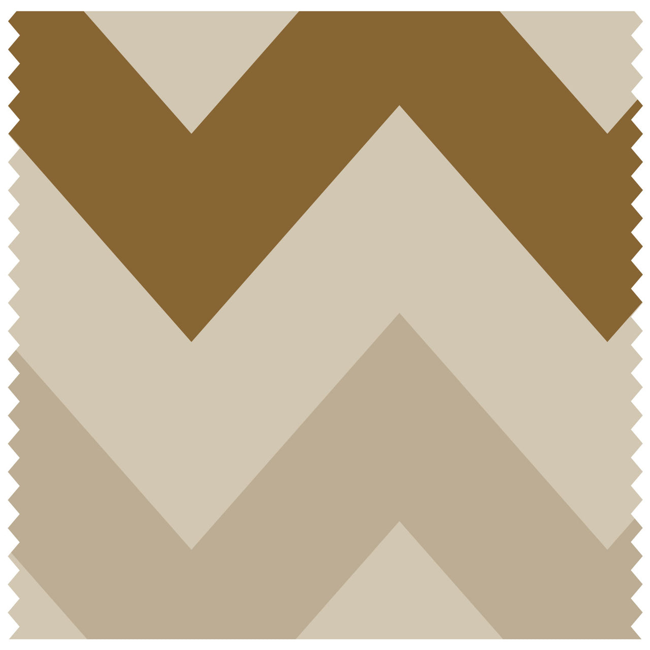 Zig Zags Wide Coffee & Cream Roller Blind [539]