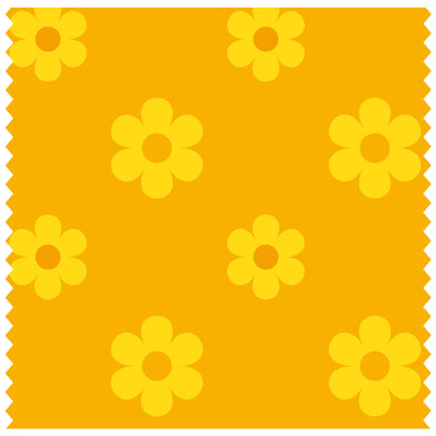 Plain Flowers Yellow Roller Blind [545]