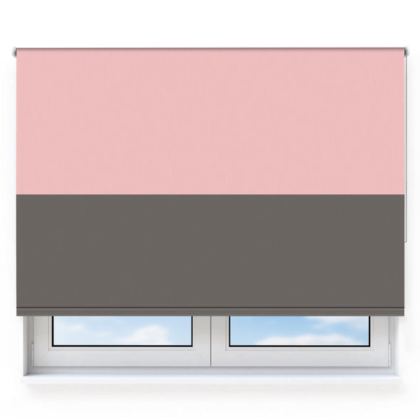 Twin Colours Grey & Pink Roller Blind [550]