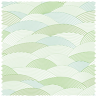 Waves Green Roller Blind [553]
