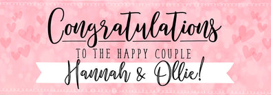 Personalised Party Banner - Congratulations, Happy Couple