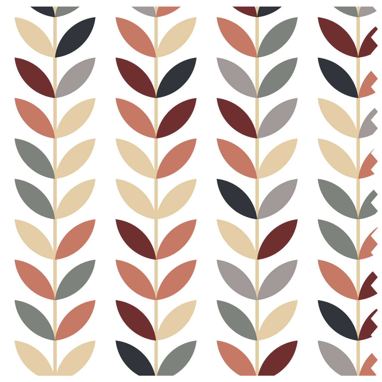 Leaf in Vintage Colours Roller Blind [90]