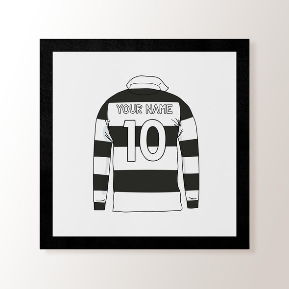 Personalised Retro Rugby Shirt Art Print - BARBS