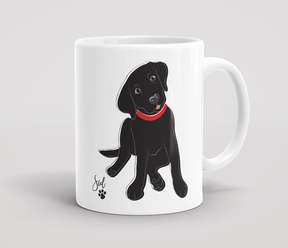 Personalised Black Labrador Pup - Mug