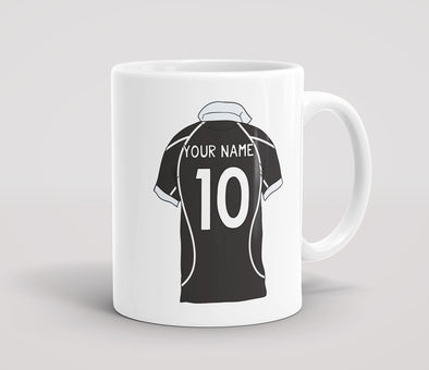 Personalised Rugby Shirt Black - Mug