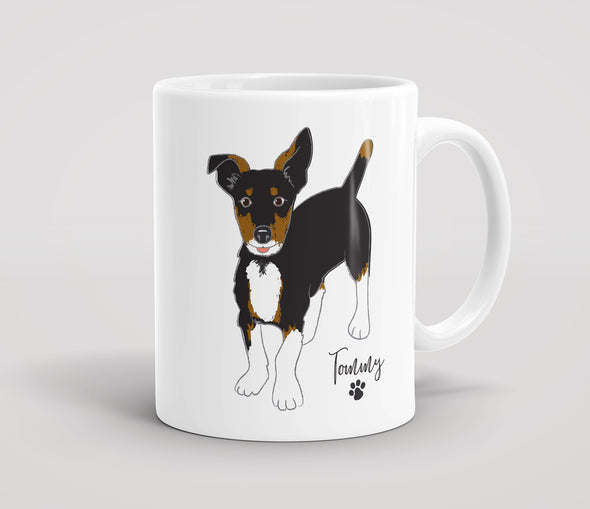 Personalised Black & Brown Jack Russell Terrier - Mug