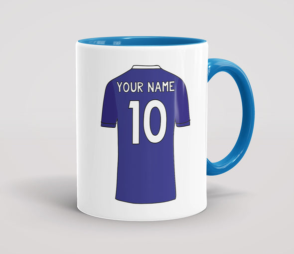 Personalised Football Shirt Blue - Mug