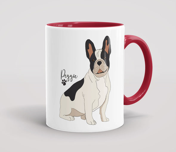 Personalised Black & White French Bulldog - Mug