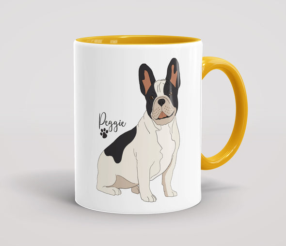 Personalised Black & White French Bulldog - Mug