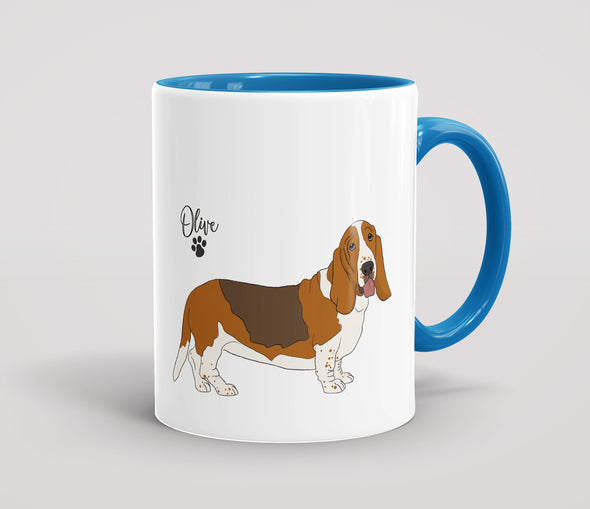 Personalised Brown Basset Hound - Mug