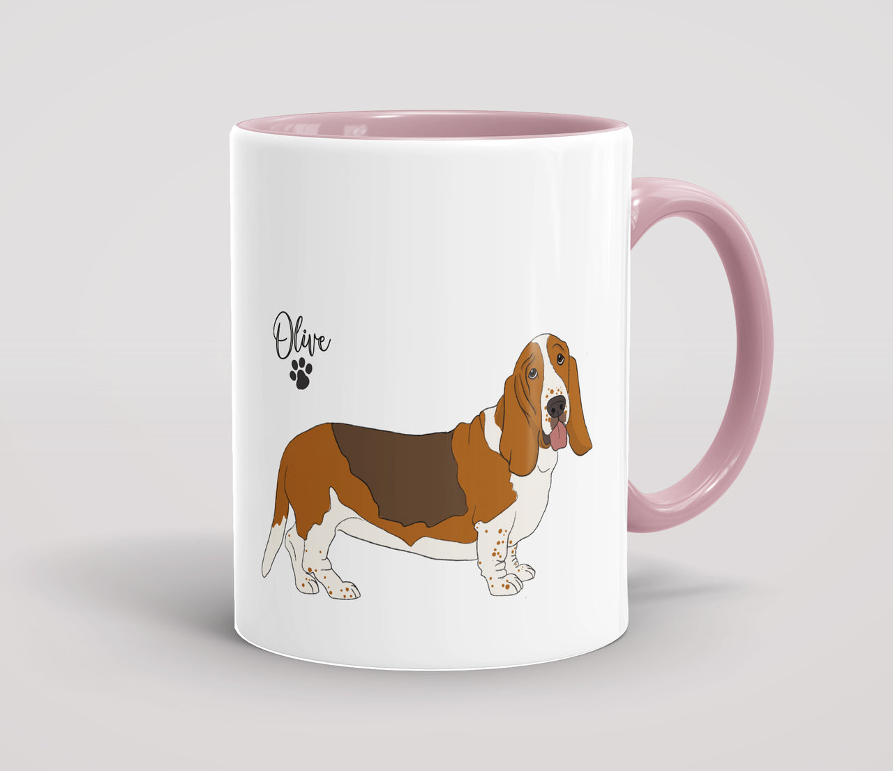Personalised Brown Basset Hound - Mug