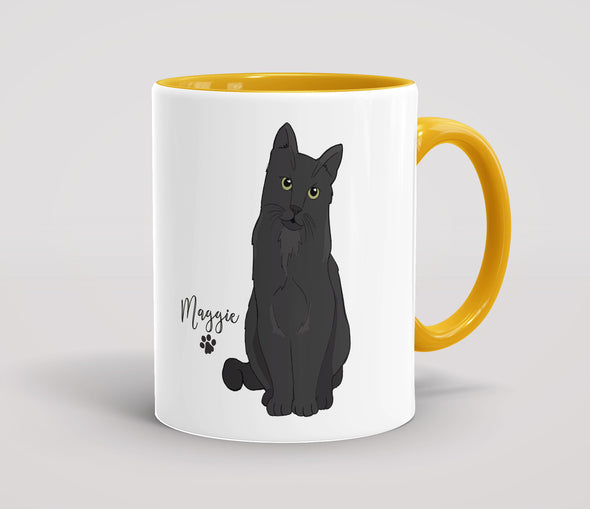 Personalised Black Cat - Mug
