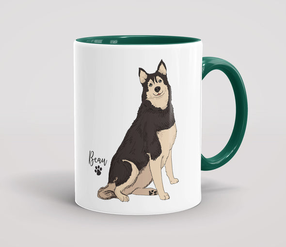 Personalised Black Husky - Mug