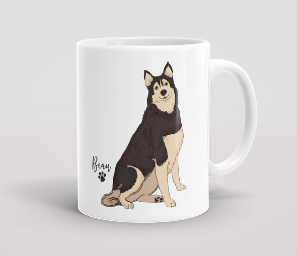Personalised Black Husky - Mug