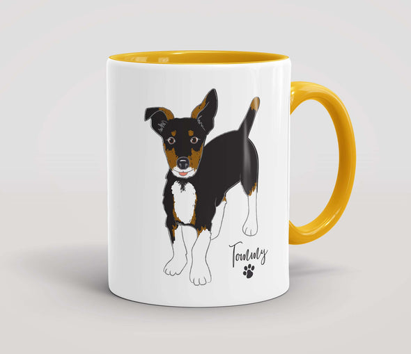 Personalised Black & Brown Jack Russell Terrier - Mug
