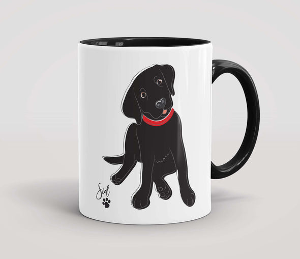 Personalised Black Labrador Pup - Mug