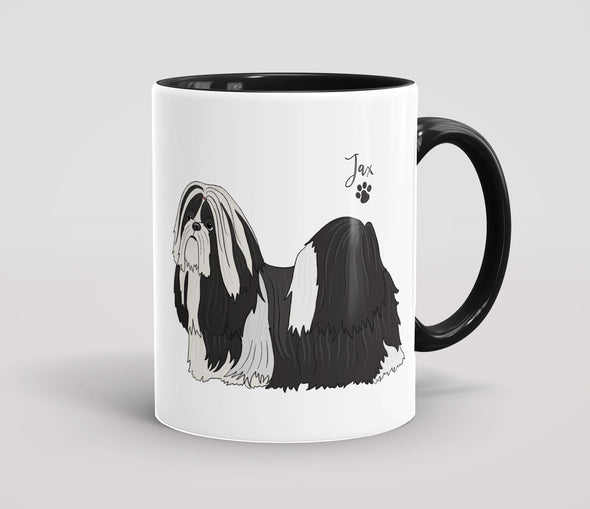 Personalised Black and White Shih Tzu - Mug