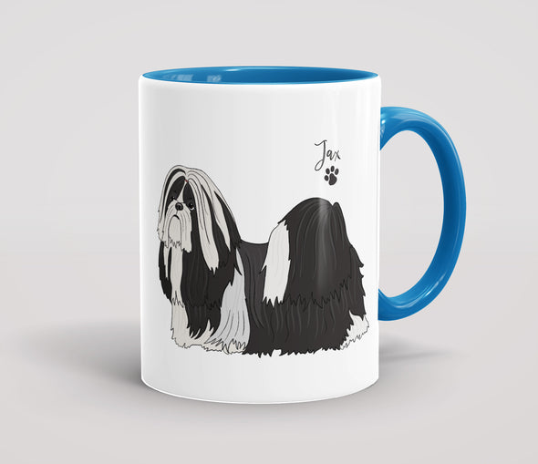 Personalised Black and White Shih Tzu - Mug
