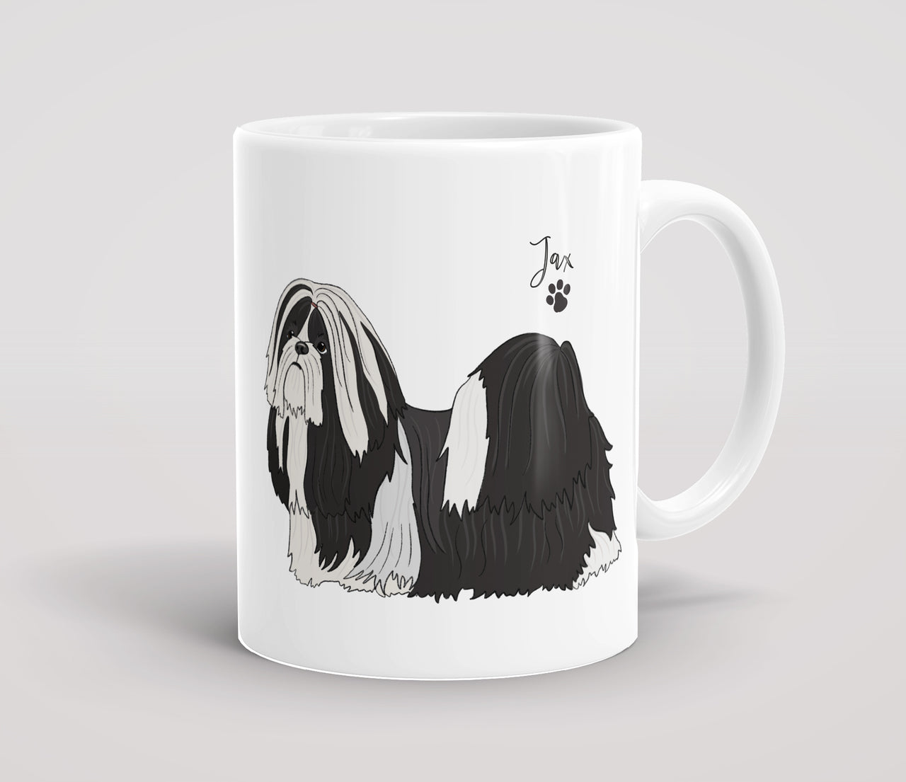 Personalised Black and White Shih Tzu - Mug