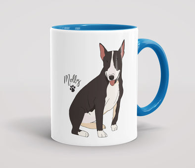 Personalised Black & White Bull Terrier - Mug