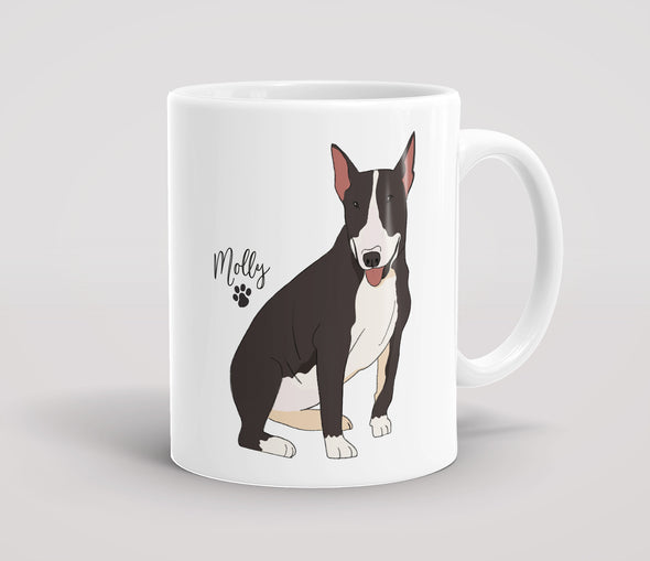 Personalised Black & White Bull Terrier - Mug