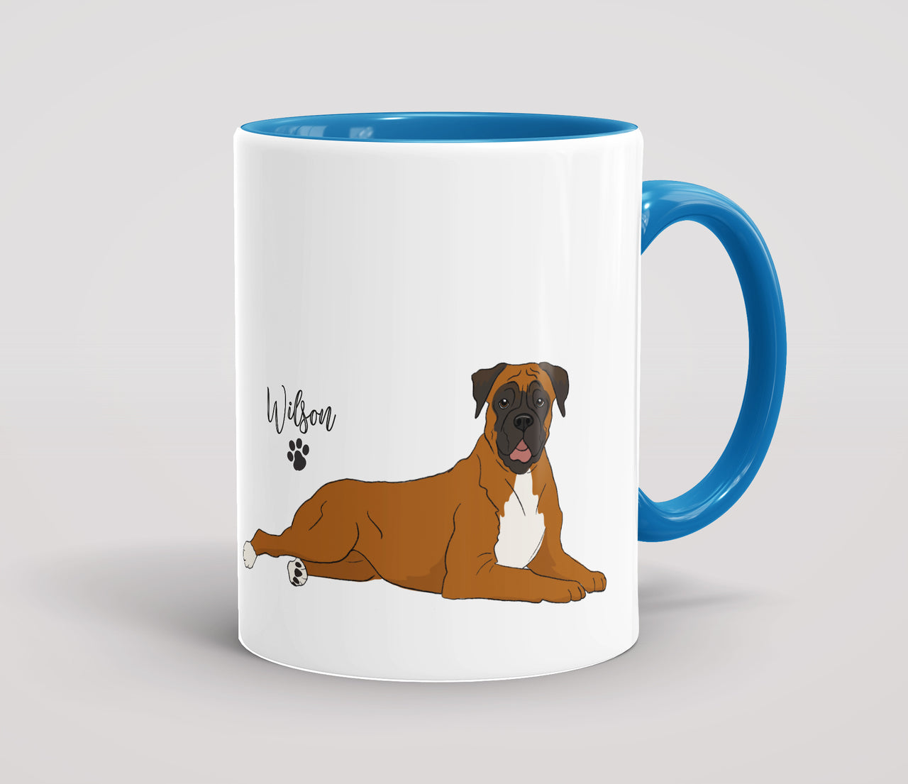 Personalised Tan & Black Boxer - Mug