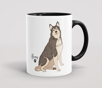 Personalised Brown Husky - Mug